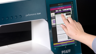 PFAFF performance icon - Großzügiger Multi-Touchscreen mit intelligentem Digital-Interface